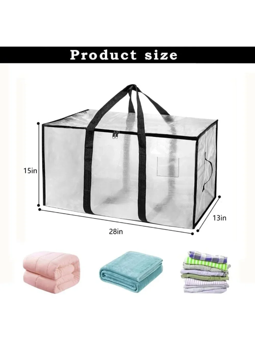 Extra Large Heavy Duty Waterproof Moving Bags - 8 Pack Storage Totes with